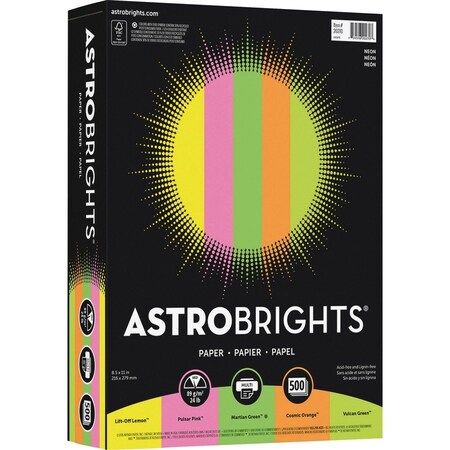 Astrobrights Paper, Astrobright, Neon, Ast, PK500 WAU20270